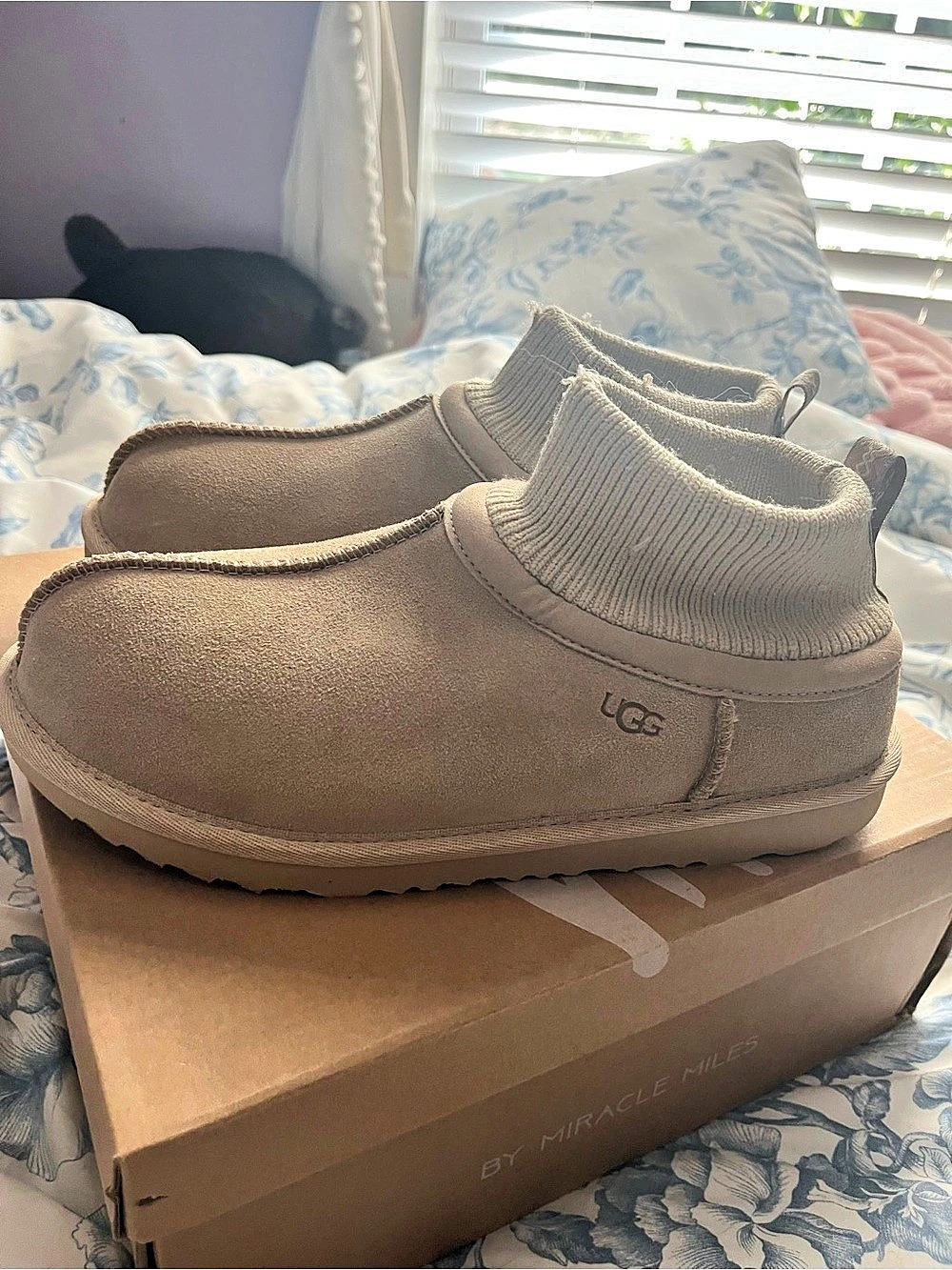 UGG Shaina Ankle Slipper Boots Brown